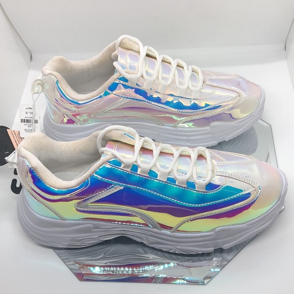Iridescent Starship 🌟 Yoga Mat Comfort Cushioned Bounce Color Changing Sneakers - Picture 9 of 15